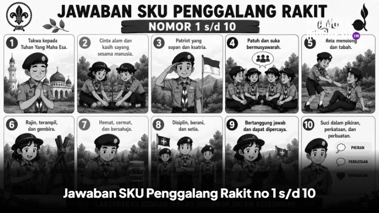 Jawaban SKU Penggalang Rakit no 1 s/d 10