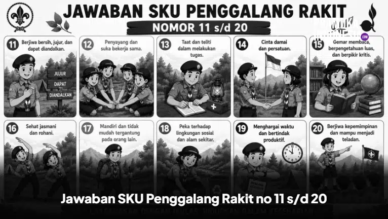 Jawaban SKU Penggalang Rakit no 11 s/d 20