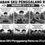 Jawaban SKU Penggalang Ramu no 21 s/d 30