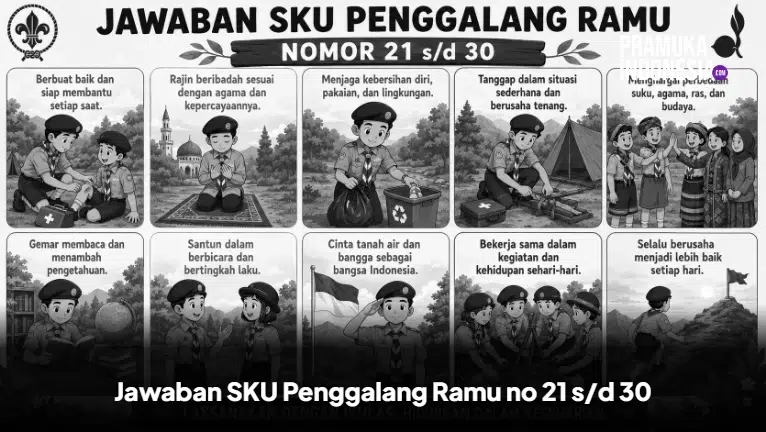 Jawaban SKU Penggalang Ramu no 21 s/d 30